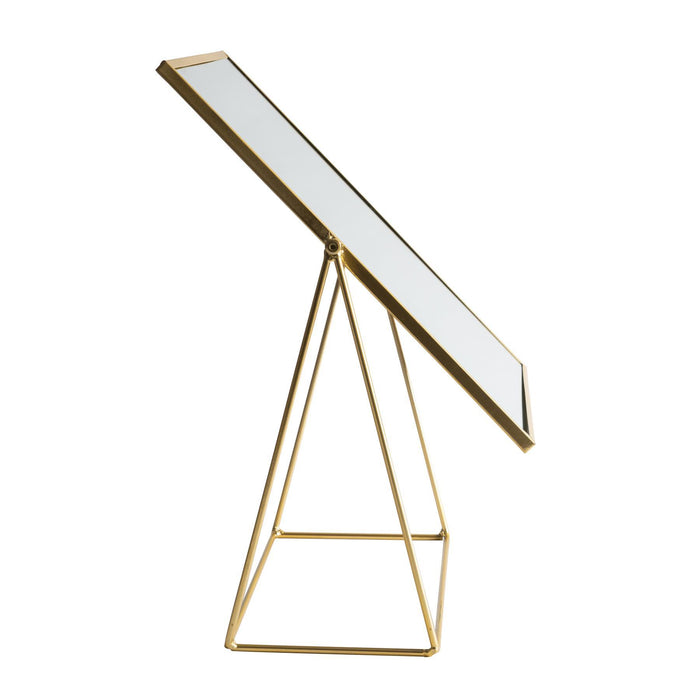 32cm x 50cm Gold Square Dressing Table Mirror
