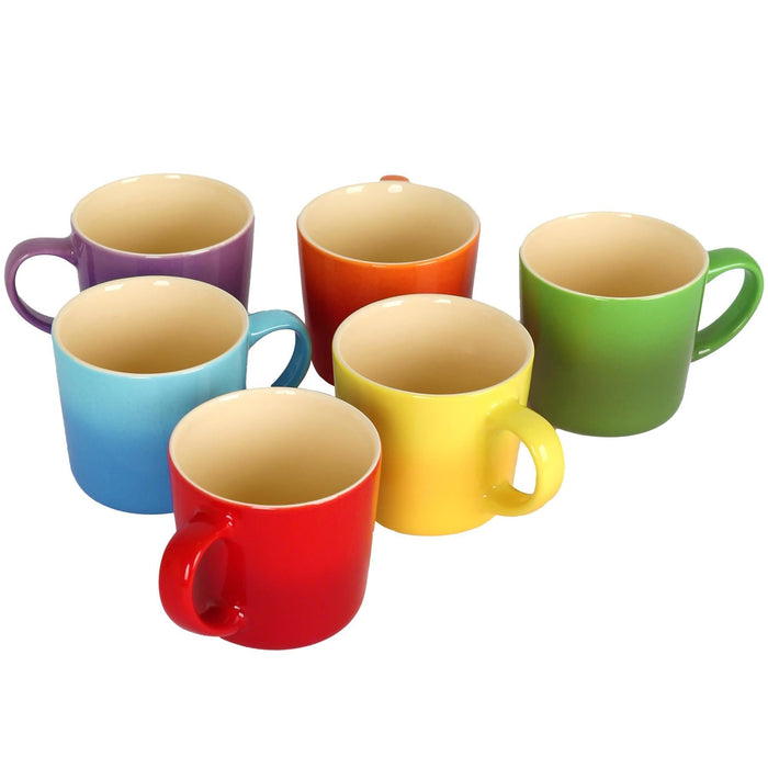 330ml Green New Bone China Ombre Mugs - Pack of Six