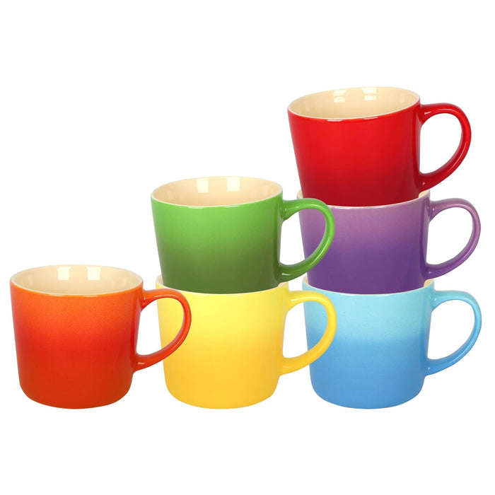330ml New Bone China Ombre Mugs - Pack of Six