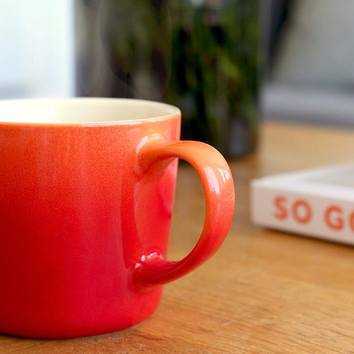 330ml Orange New Bone China Ombre Mugs - Pack of Six
