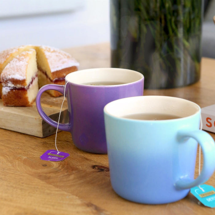 330ml Purple New Bone China Ombre Mugs - Pack of Six