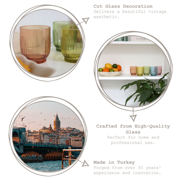 330ml Tokyo Whisky Glasses - Full Colour - Pack of Six