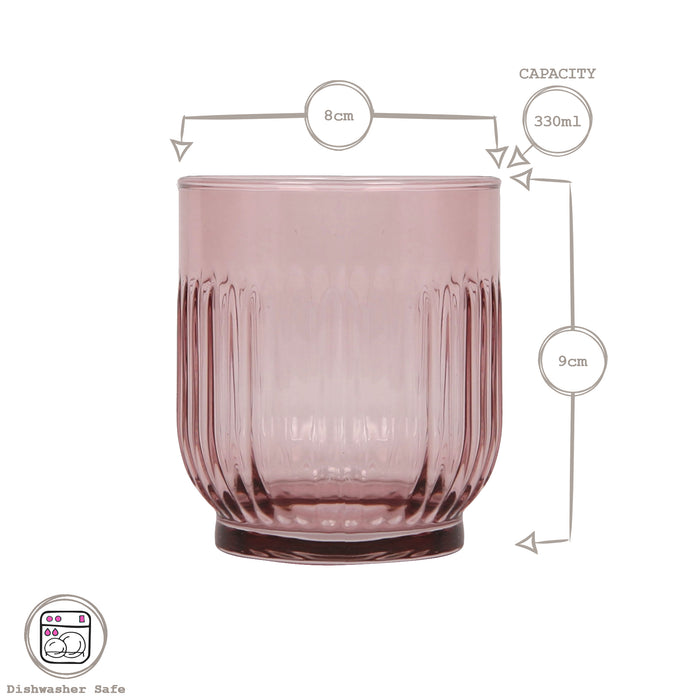 330ml Tokyo Whisky Glasses - Full Colour - Pack of Six