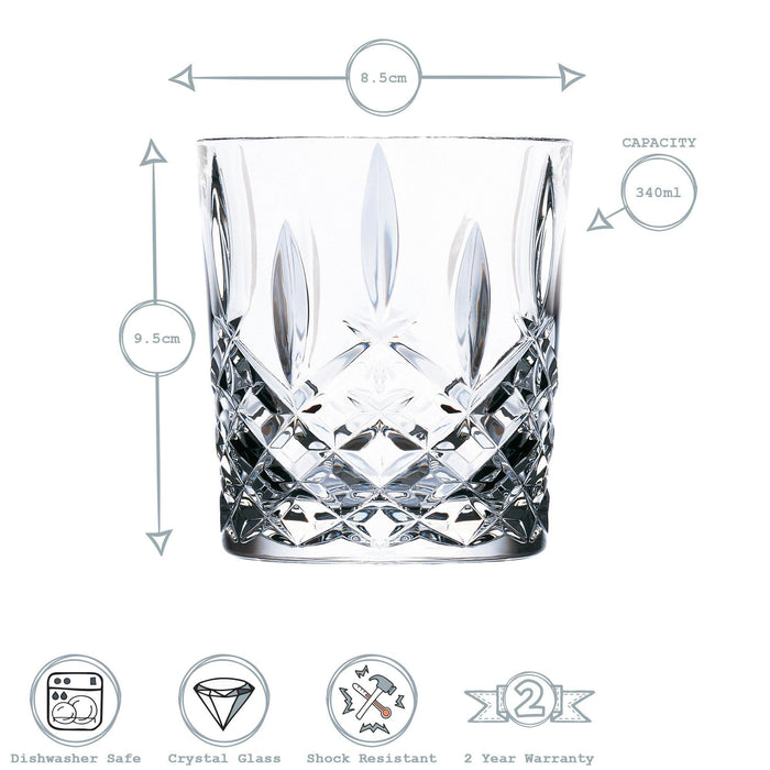 340ml Crystal Orchestra Whisky Glasses - Pack of Six