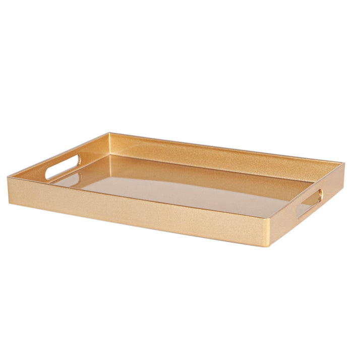 34.5cm x 25cm Gold Rectangle Lacquer Tray