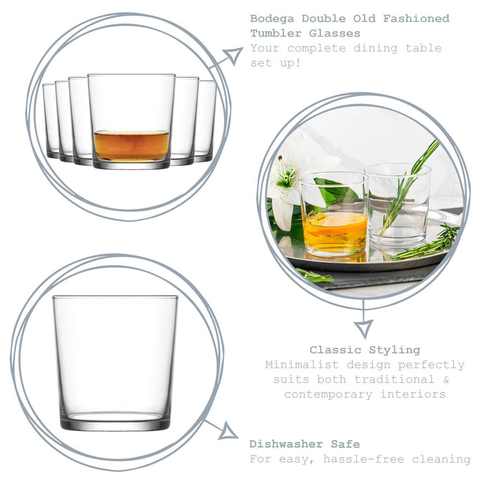 345ml Bodega Whisky Glasses - Pack of Six