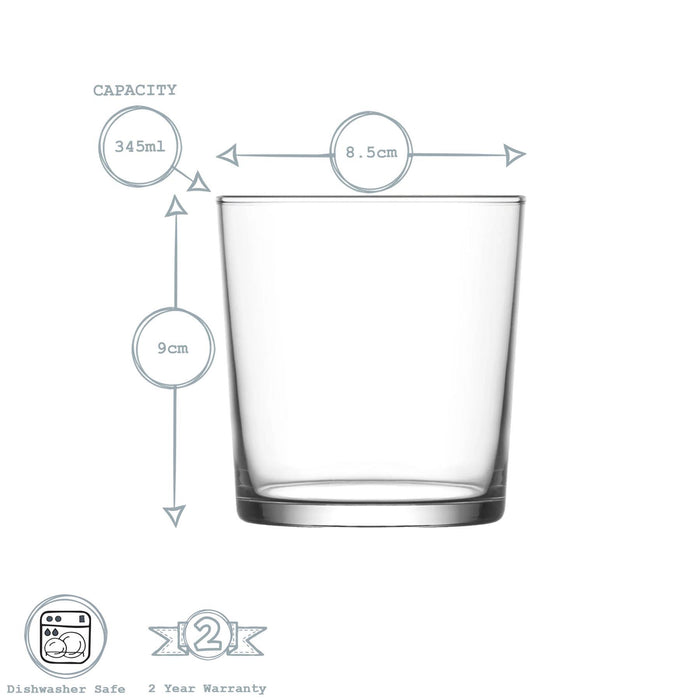 345ml Bodega Whisky Glasses - Pack of Six