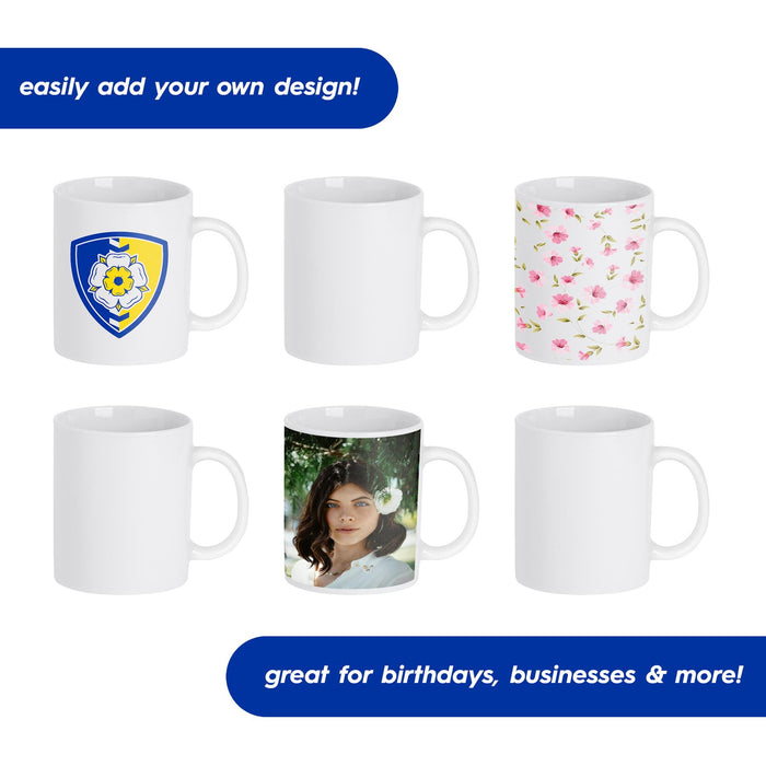 350ml Blank Stoneware Sublimation Mugs - White - Pack of 6