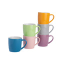 350ml Multi Coloured Coffee Mugs - Pack of Six