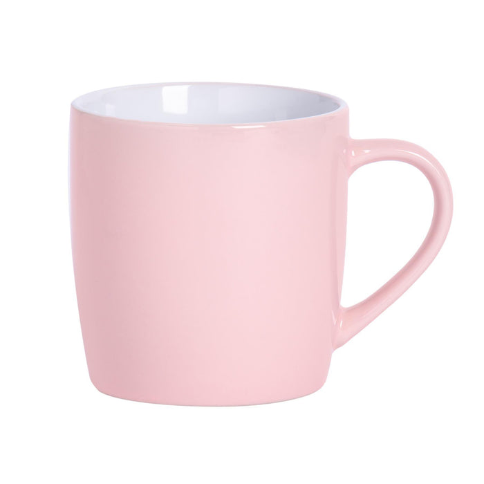 350ml Pink Coloured Coffee Mugs - Pack of Six