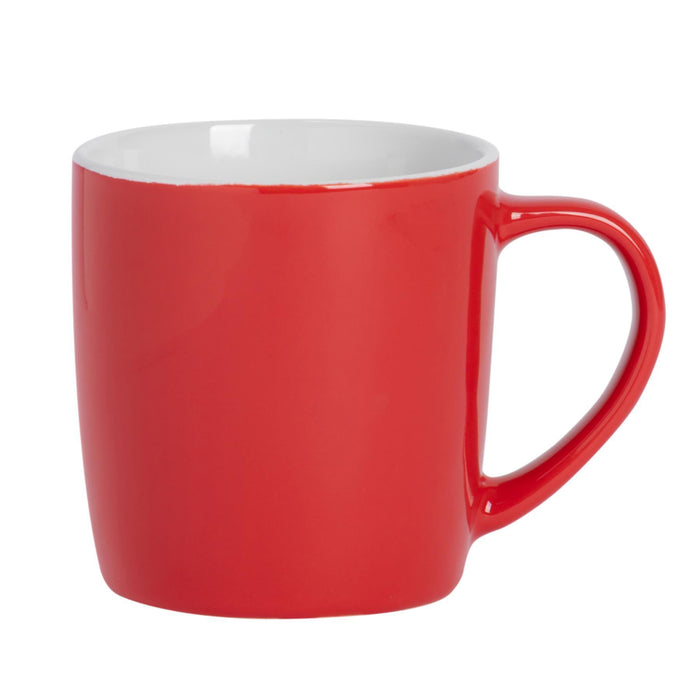 350ml Red Coloured Coffee Mugs - Pack of Six