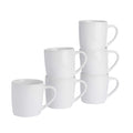 350ml White Coloured Coffee Mugs - Pack of Six