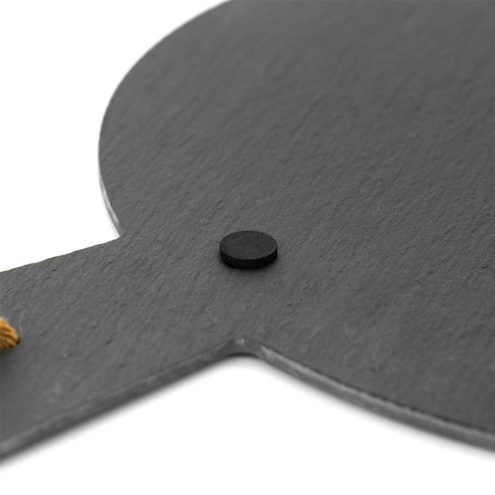 Argon Tableware Rustic Slate Pizza Serving Platter with Pizza