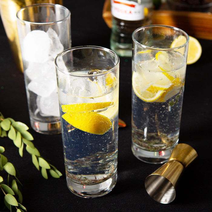 360ml Clear Classic Highball Glasses - Pack of Six