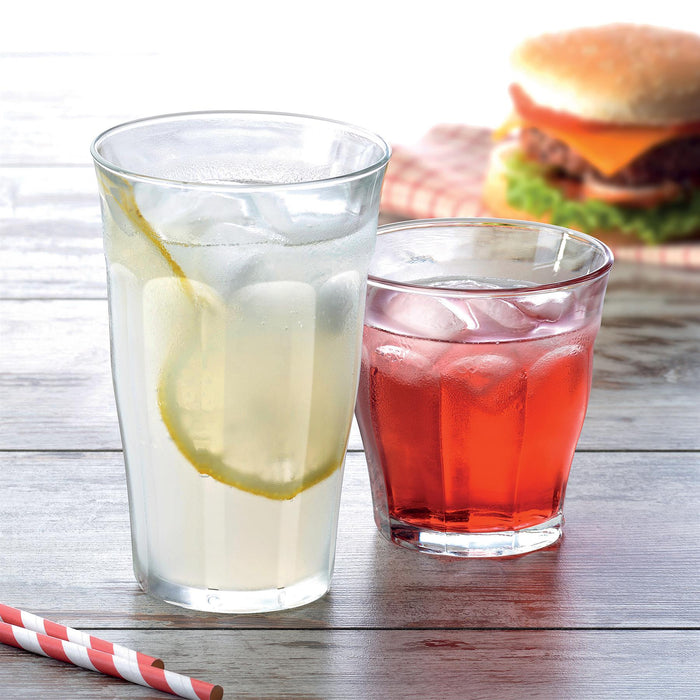 360ml Grey Picardie Highball Glasses - Pack of Six