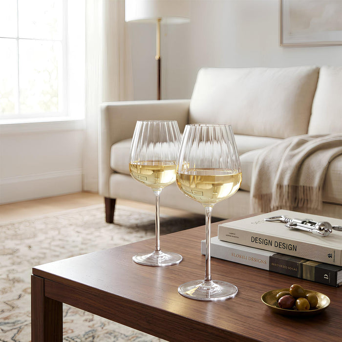 360ml Kensington Optic Crystal White Wine Glasses - Pack of 6