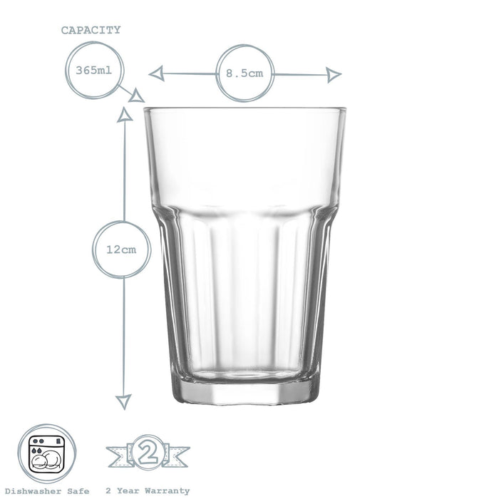 365ml Aras Highball Glasses - Pack of Six