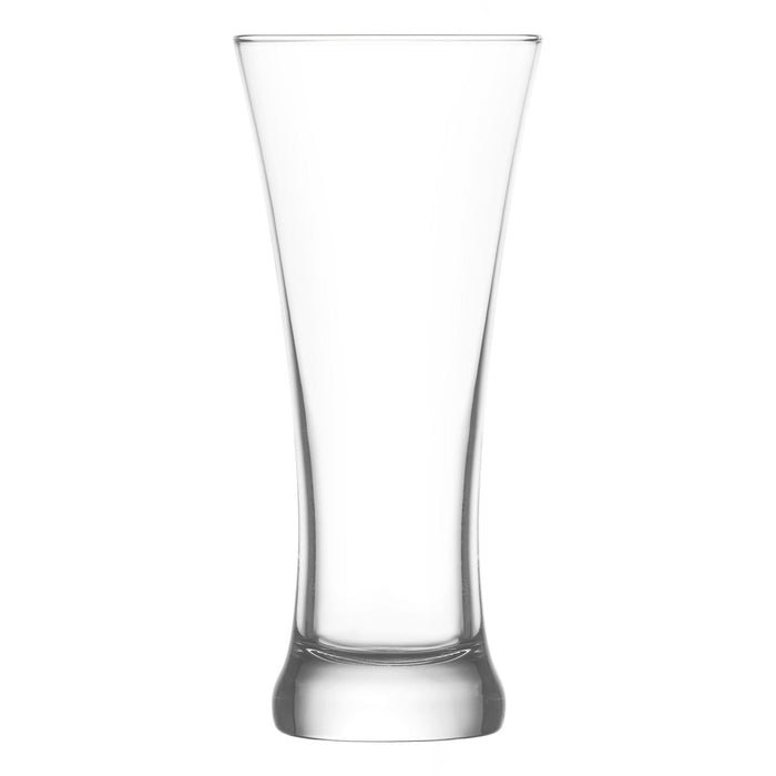 380ml Clear Sorgum Pilsner Beer Glasses - Pack of Six