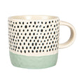 385ml Blue Colour Block Spot Portuguese Stoneware Coffee Mug