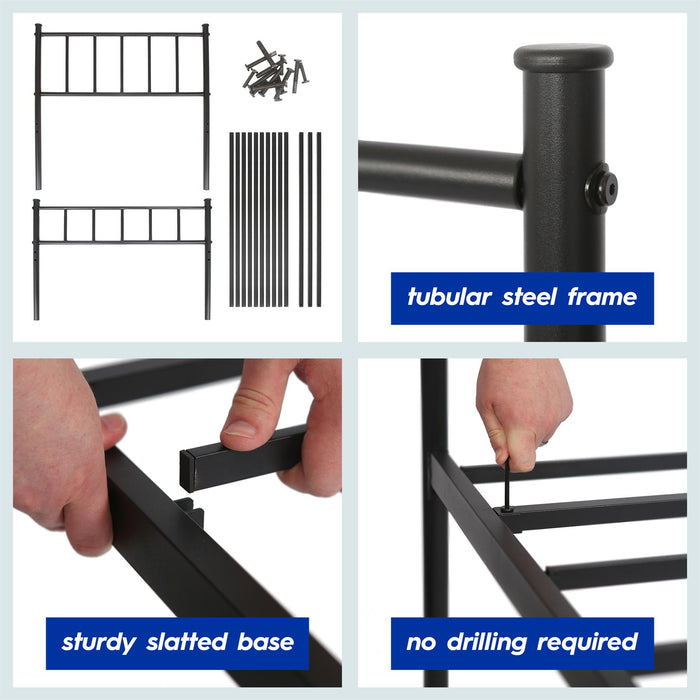 3ft Single Metal Bed Frame - Black