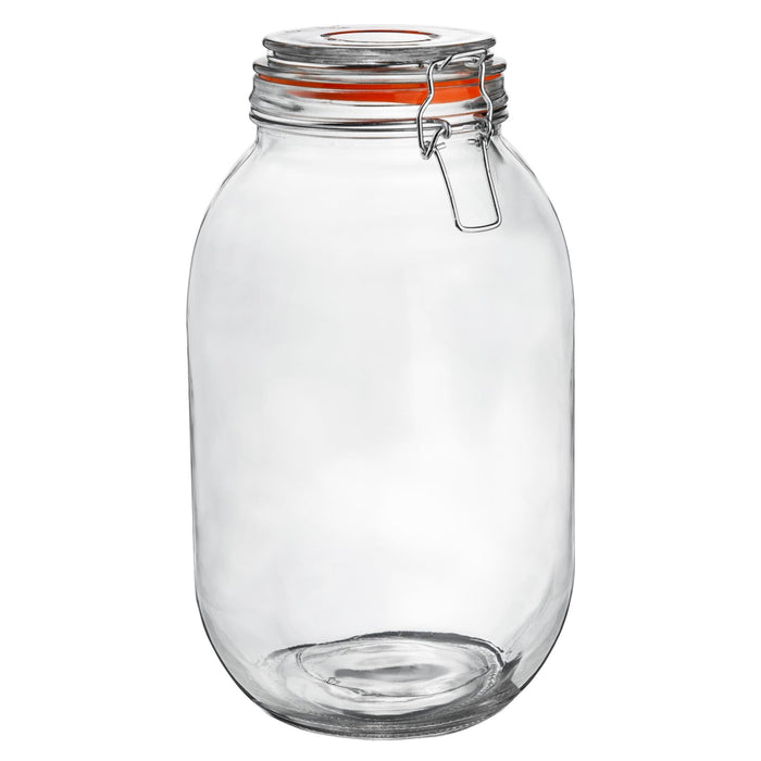 3L Classic Air tight Glass Storage Jar + Four Free Coloured Seals