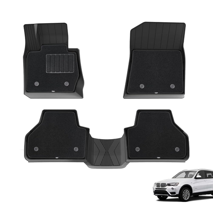 3W BMW X3 F25 2011-2017 Custom Floor Mats Thorex™ All-Weather Protection - 3Wliners