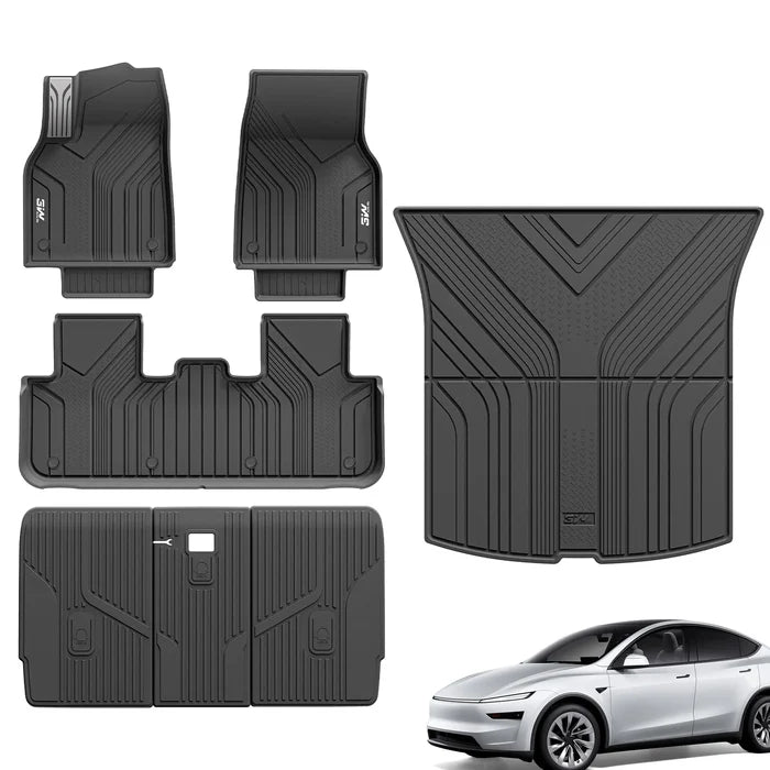 3W Floor Mats / Trunk Mat for Tesla Model Y Juniper 2025-2026  All Weather Protection Floor Mats Trunk Mat Back Seat Cover Set Full Protcetion
