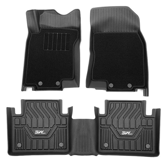 3W Ford Explorer 2020-2025 Floor Mats 7-Seat (Includes Hybrid) TPE Material & All-Weather Protection Vehicles & Parts 3Wliners