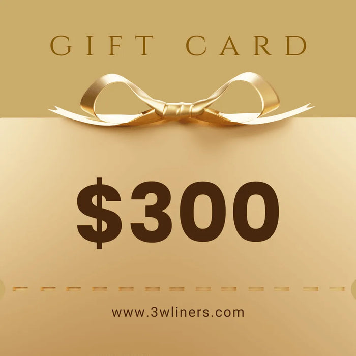3W Gift Card $300 3Wliners $300.00