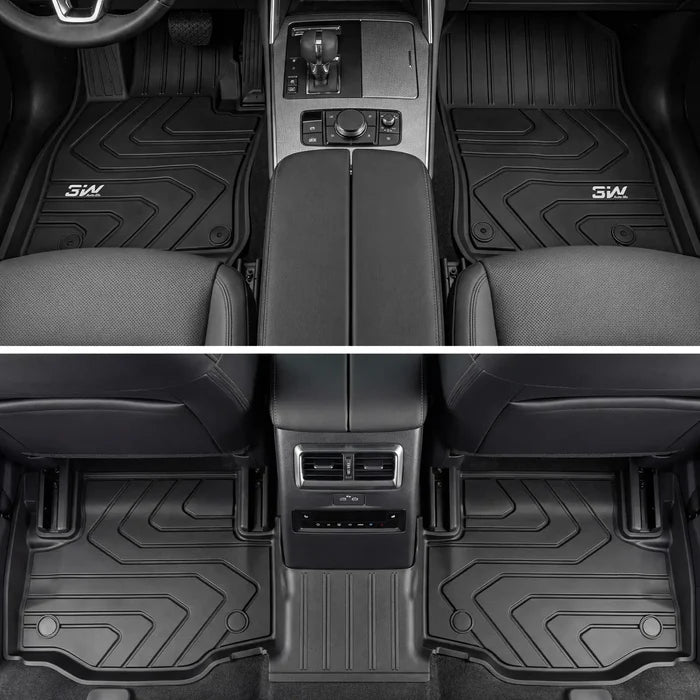 3W Floor Liner Fit for 2025 2026 Mazda CX-70 (Include PHEV), All Weather Protection TPE Heavy Duty Non-Slip Automotive CX70 Floor Liners Accessories, Black