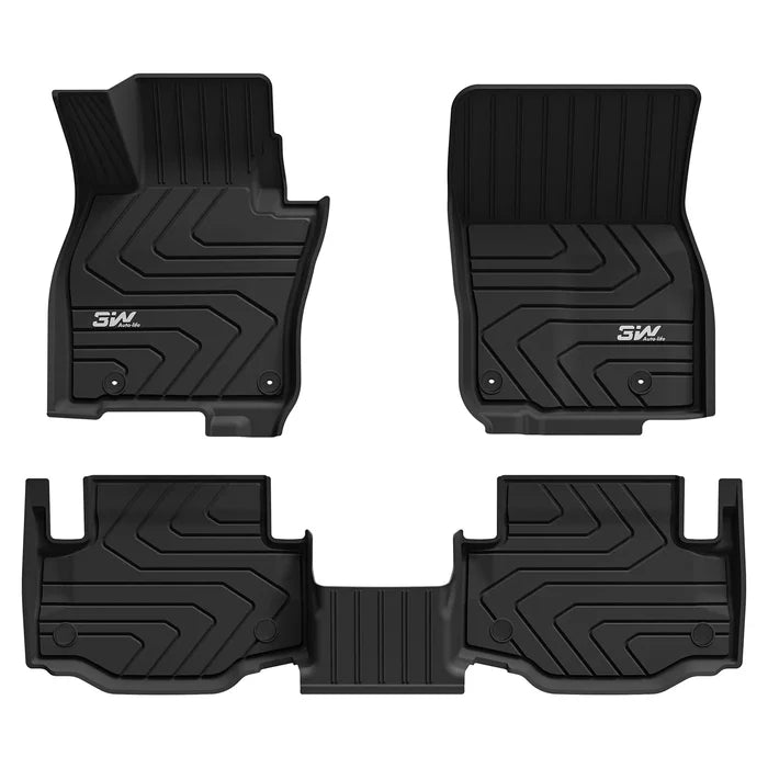 3W Floor Liner Fit for 2025 2026 Mazda CX-70 (Include PHEV), All Weather Protection TPE Heavy Duty Non-Slip Automotive CX70 Floor Liners Accessories, Black