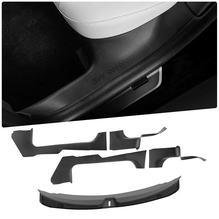 3W Tesla Model 3 Highland 2024-2026 Door Sill Guards 5PCS Trunk Protector Custom Fit Car Accessories TPE Anti-Kick Door Entry Cover