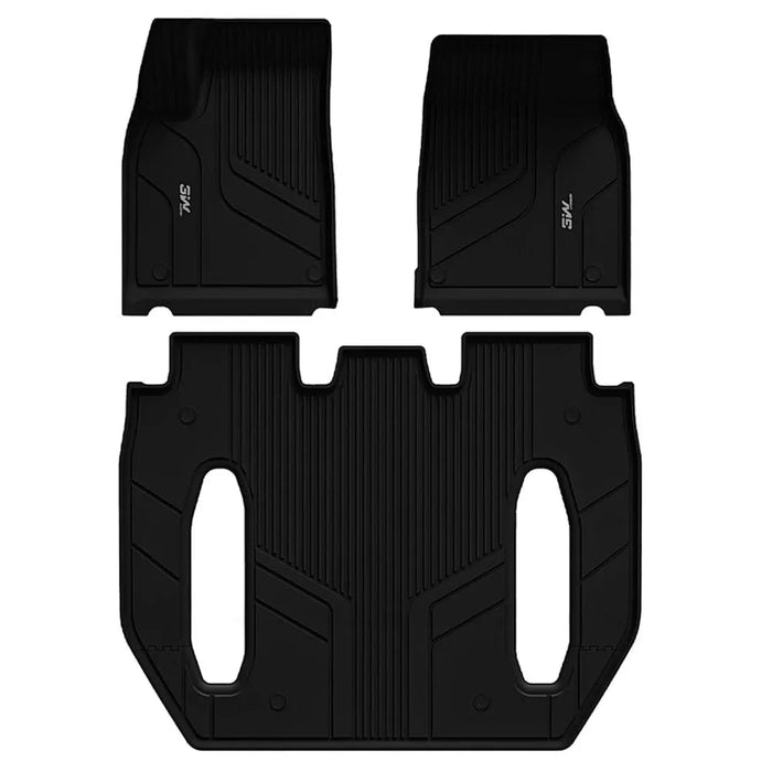 3W Tesla Model X 6 Seat 2021-2024 Custom Floor Mats Trunk Mats TPE Material & All-Weather Protection Vehicles & Parts 3Wliners
