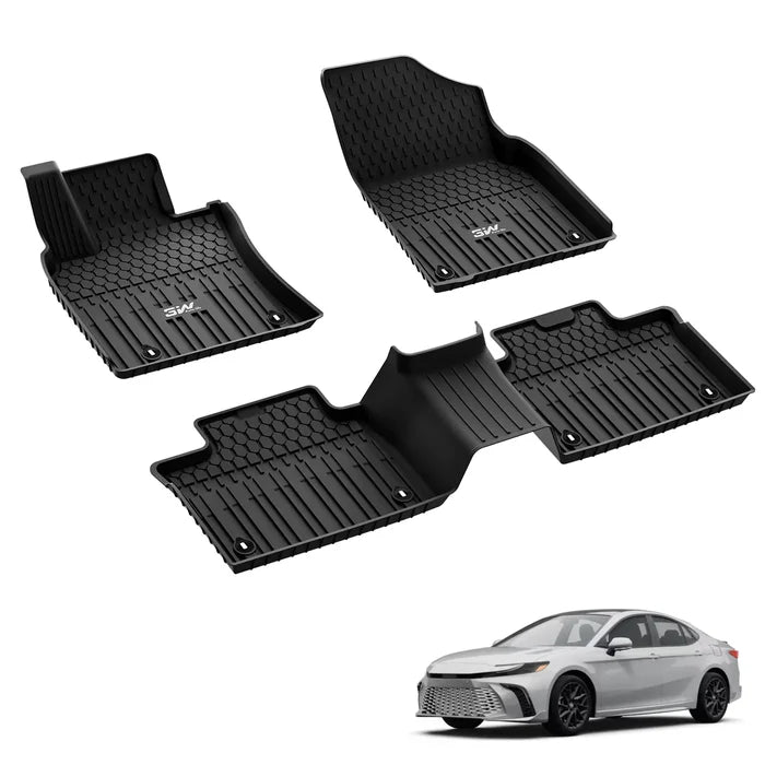 3W Toyota Camry 2025 Floor Mats / Cargo Liner (Include Hybrid) TPE Material & All-Weather Protection Vehicles & Parts 3Wliners