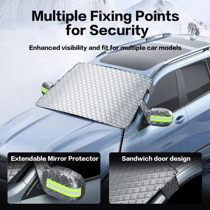 3W Windshield Cover for Ice and Snow  Universal Fit for Car, SUV, Truck and Van,Graphene-Insulated,Triple-Layer Warmth, Universal Fit, UV Protection Car Accesories