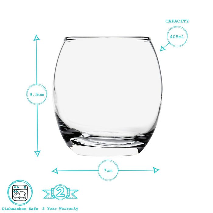 400ml Whisky Glasses - Pack of Six