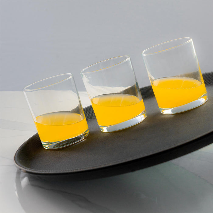 40.5cm Black Round Plastic Non-Slip Serving Tray