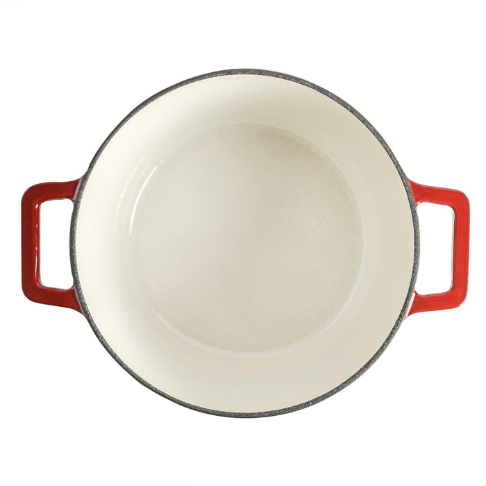 4.5L Red Ombre Cast Iron Casserole Dish