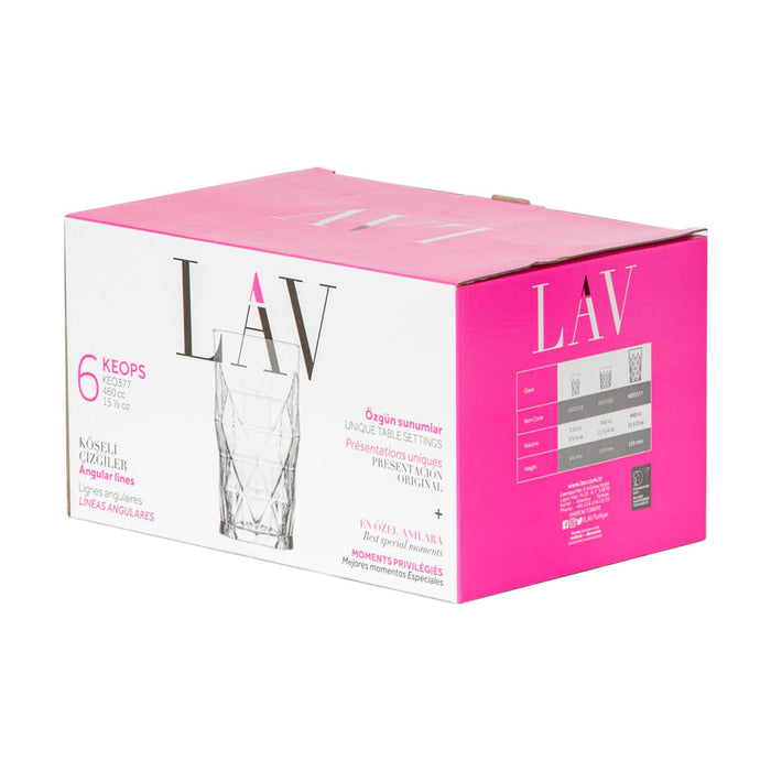460ml Keops Highball Glasses - Pack of Six