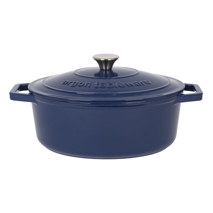4.68L Oval Cast Iron Casserole Dish
