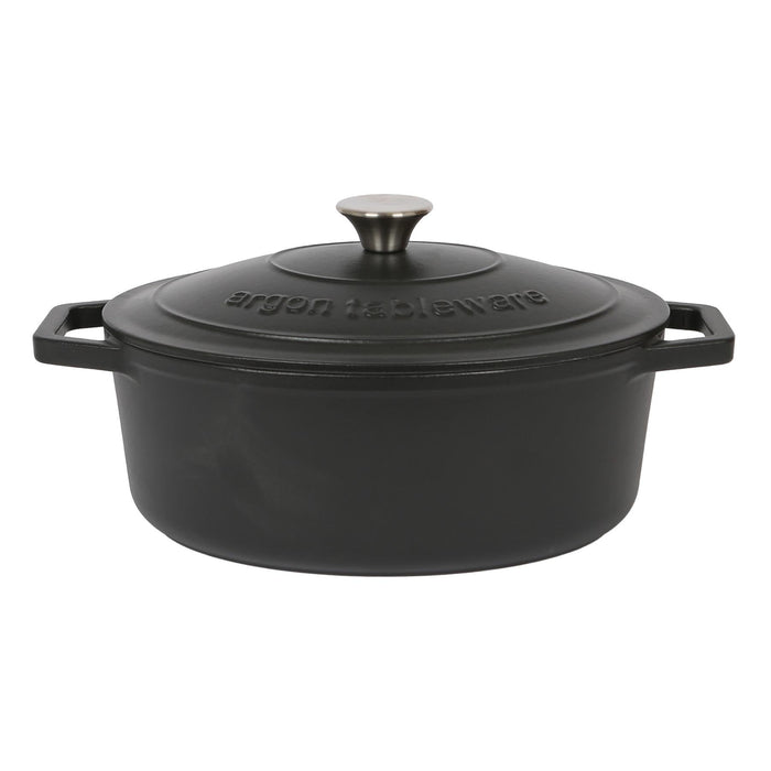 4.68L Oval Cast Iron Casserole Dish