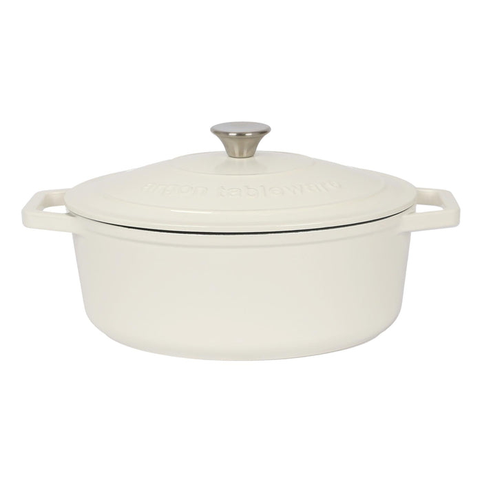 4.68L Oval Cast Iron Casserole Dish
