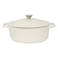 4.68L Pebble Gloss Oval Cast Iron Casserole Dish