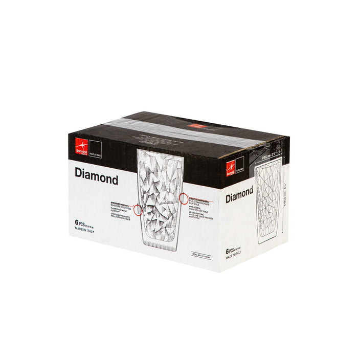 470ml Diamond Highball Glasses - Pack of Six