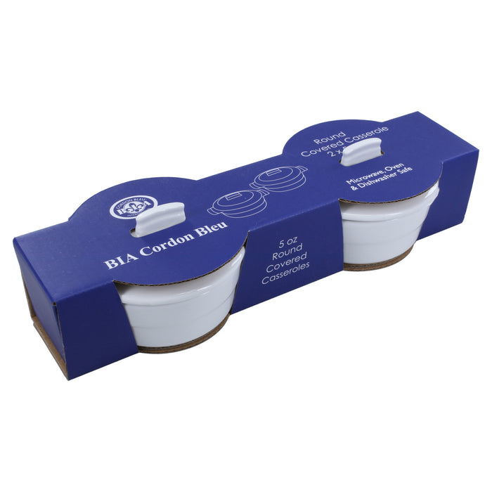 5 oz ROUND COQUETTES with LID, SET of 2