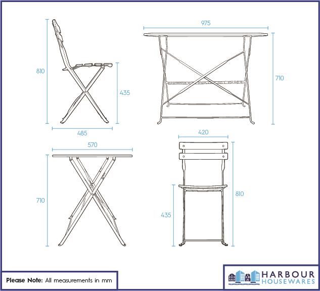 5 Piece Sussex Folding Patio Bistro Set - Sage Green