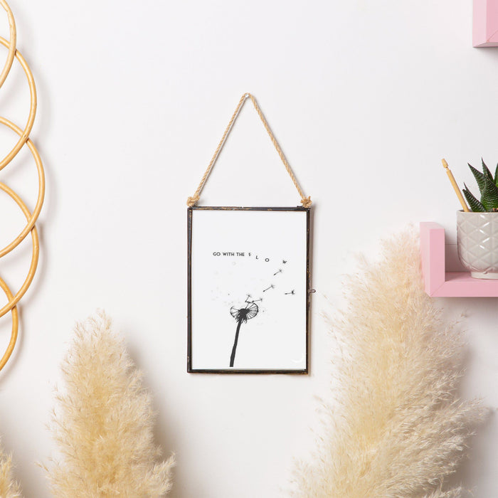 5" x 7" Black Hanging Metal Photo Frame