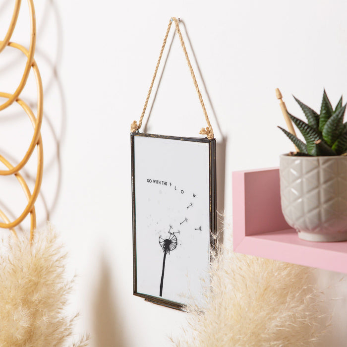 5" x 7" Black Hanging Metal Photo Frame