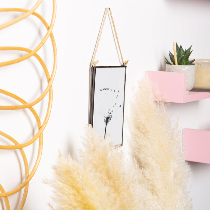5" x 7" Black Hanging Metal Photo Frame