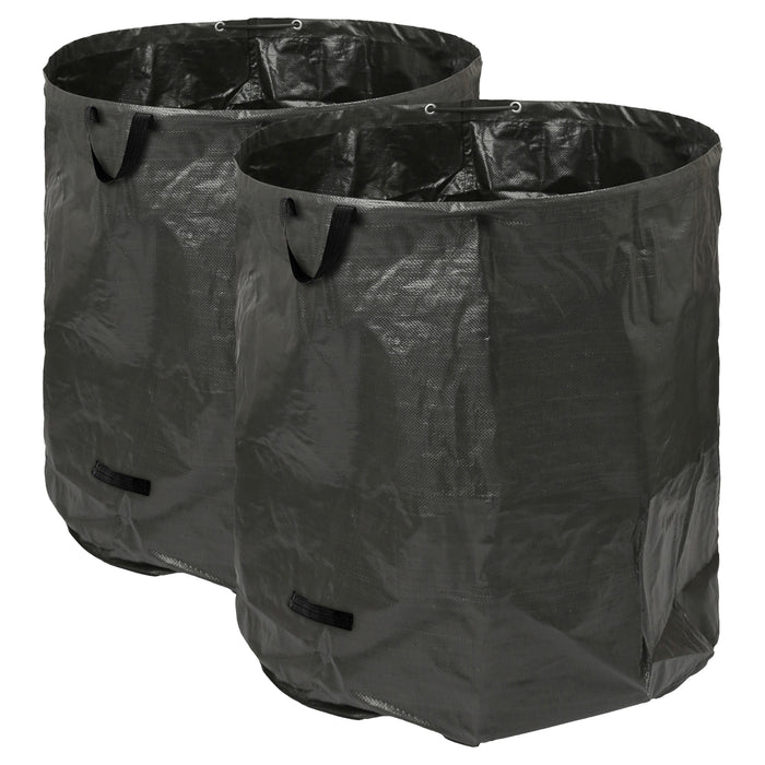 500L Black Heavy-Duty Garden Waste Bags - Pack of 2